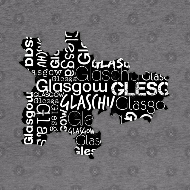 Glasgow City Map With Text by MacPean